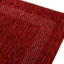 Red Contemporary Hand Loomed Wool Area Rug with Vibrant Multicolor Center Design by The Rug Decor