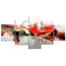 Red Curtain Canvas - 5 Panel