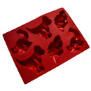 Red dinosaur silicone cake mould kitchen ice cube tray by Decorbites