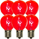 Red G40 Light Bulbs by Lee Display