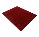 Red Gabbeh Hand Loomed Wool Area Rug - Vibrant Border Design by The Rug Decor