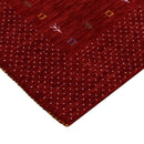 Red Gabbeh Hand Loomed Wool Area Rug - Vibrant Border Design by The Rug Decor