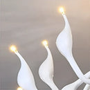 GobekUsa Iron Swan Pendant Lamp | Nordic LED Chandelier for Home Decor