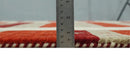 Maroon and Beige Striped Wool Hand Woven Area Rug 5x8 Southwestern Lori Gabbeh