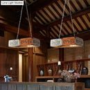 GobekUsa Red Metallic Hanging Lamp: 3-Light Rectangle Island Ceiling Light for Dining Room