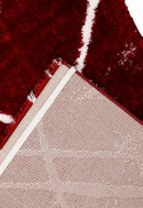 Red Modern Geometrical Design 5x7 Area Rug