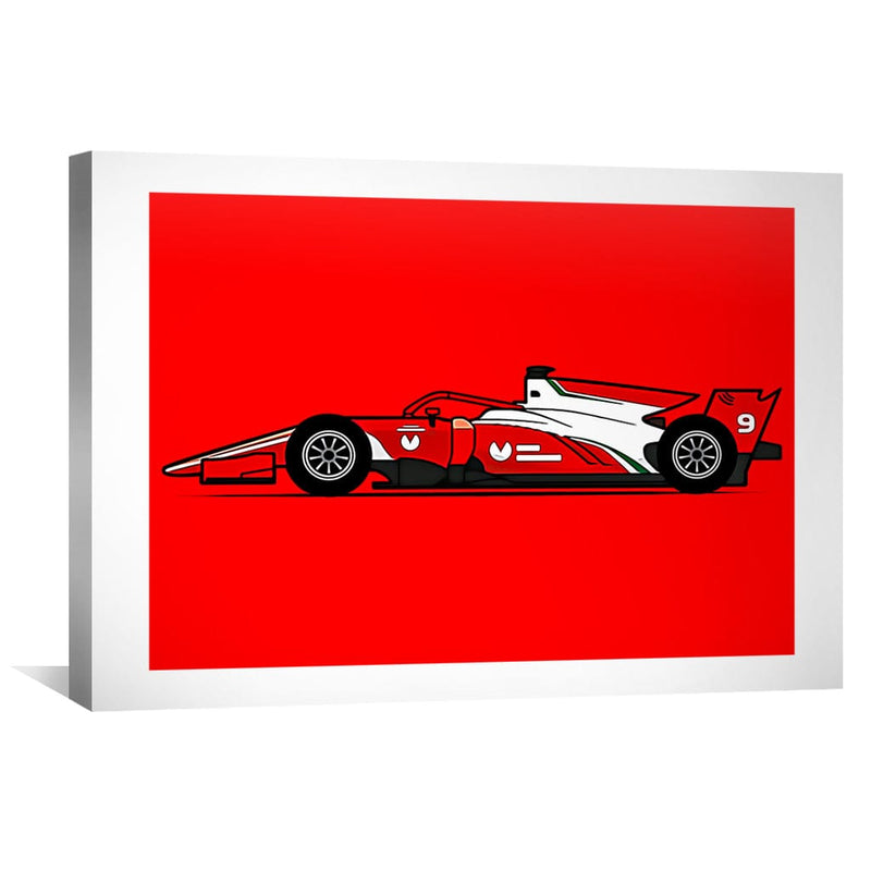 Red Nine Racer Canvas