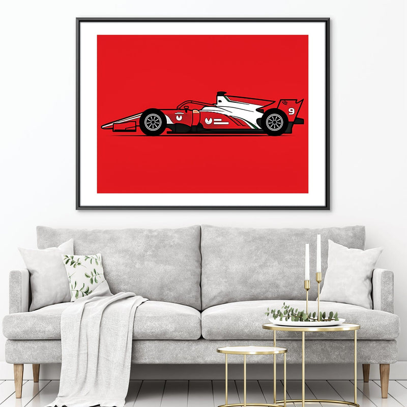 Red Nine Racer Canvas