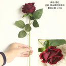 Red pink & cream dried roses artificial flowers wedding decor by Decorbites