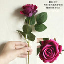Red pink & cream dried roses artificial flowers wedding decor by Decorbites