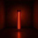 Redwood Radiance Lamp | Tall LED Strip Wooden Lamp by Interior Moderna