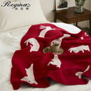 GobekUsa Lively Rabbit Microfiber Knitted Throw Blanket - Cute & Cozy for Bed, Sofa, Couch, Car