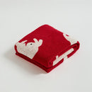 GobekUsa Lively Rabbit Microfiber Knitted Throw Blanket - Cute & Cozy for Bed, Sofa, Couch, Car