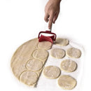 Red silicone spatula kitchen dough press cutter by Decorbites