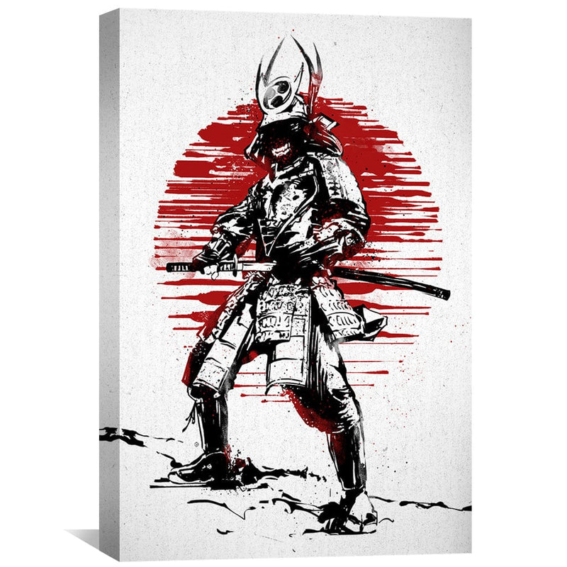 Red Sun Samurai Canvas