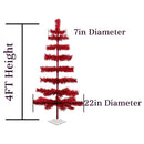 Red Tinsel Christmas Tree