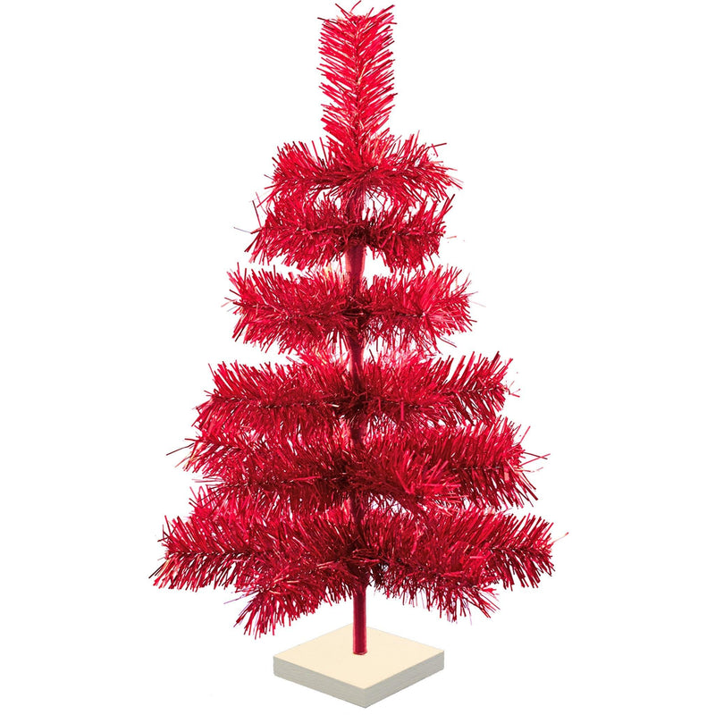 Red Tinsel Christmas Tree