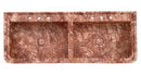 Red Travertine Double Wall Mount Vanity Sink Fluted 48 Inch