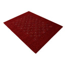 Red Tribal Geometric Wool Area Rug - Hand-Loomed Natural Weave by The Rug Decor