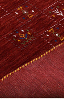 Red Tribal Geometric Wool Area Rug - Hand-Loomed Natural Weave by The Rug Decor