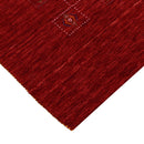 Red Tribal Geometric Wool Area Rug - Hand-Loomed Natural Weave by The Rug Decor
