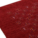 Red Tribal Geometric Wool Area Rug - Hand-Loomed Natural Weave by The Rug Decor