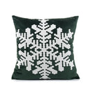 Red velvet embroidered christmas pillow covers living room decor by Decorbites