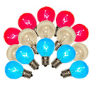 Red, White, & Blue G40 Light Bulbs by Lee Display