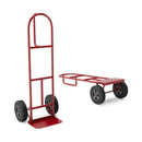 P-Handle Sack Truck with 10 Inch Wheels and Foldable Load Area-Red by LJGDeals