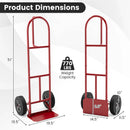 P-Handle Sack Truck with 10 Inch Wheels and Foldable Load Area-Red by LJGDeals