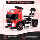 6V Kids Electric Ride-on Truck with Height Adjustable Seat-Red by LJGDeals