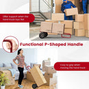 P-Handle Sack Truck with 10 Inch Wheels and Foldable Load Area-Red by LJGDeals