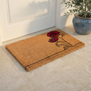 Red Flower Coir Doormat