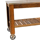Redwood Potting Table Rolling Cart by Lee Display