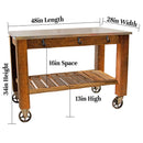 Redwood Potting Table Rolling Cart by Lee Display