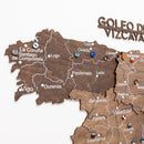 Wooden Map of Spain – Dark Walnut