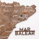 Wooden Map of Spain – Dark Walnut