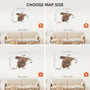 Wooden Map of Spain – Dark Walnut