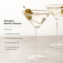 Meridian Crystal Martini Glasses Set of 2 by Viski