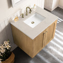 James Martin Laurent 30" Dual Mount Single Bathroom Vanity, Light Natural Oak
