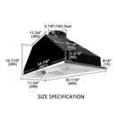 Akicon 36" Stainless Steel Range Hood with 600 CFM Insert & 6-Burner Gas Range Combo – Powerful Ventilation, Convection Oven, Multiple Finishes