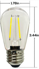 Replacement Bulb PRO LED Energy Efficient 2 Watt Warm White 2500K Dimmable Bulb - 12 Pack - E26 Base