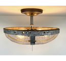 Industrial Farmhouse Screen Flush Mount Ceiling Light by The Lamp Goods