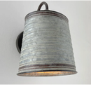 Corrugated Rustic Barn Metal Farmhouse Wall Light Fixture by The Lamp Goods