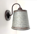 Corrugated Rustic Barn Metal Farmhouse Wall Light Fixture by The Lamp Goods