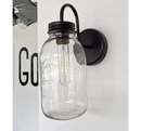 Vintage KERR Mason Jar Wall SCONCE Lighting Fixture by The Lamp Goods