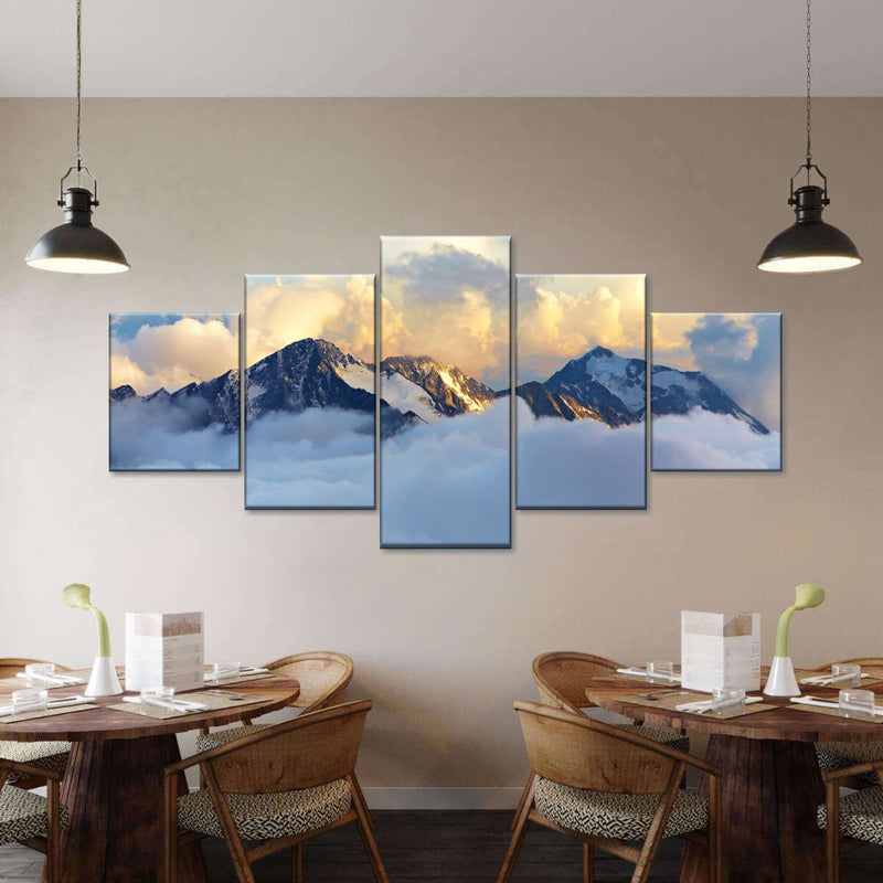 Alpine Snowy Mountains Wall Art