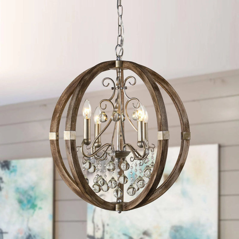 Retha Brown 4-Light Caged Island Pendant Lights, photo 3 of 9