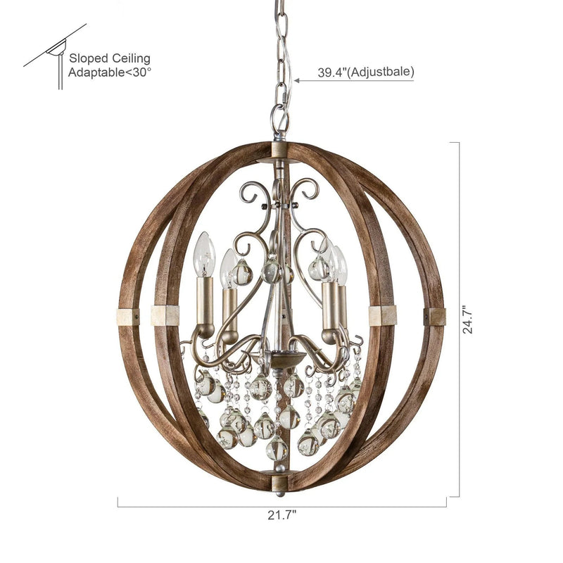 Retha Brown 4-Light Caged Island Pendant Lights, photo 8 of 9