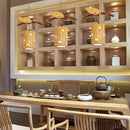 GobekUsa Bamboo Art Chandelier: Retro Korean Living Room Lights for Tea House & Restaurant